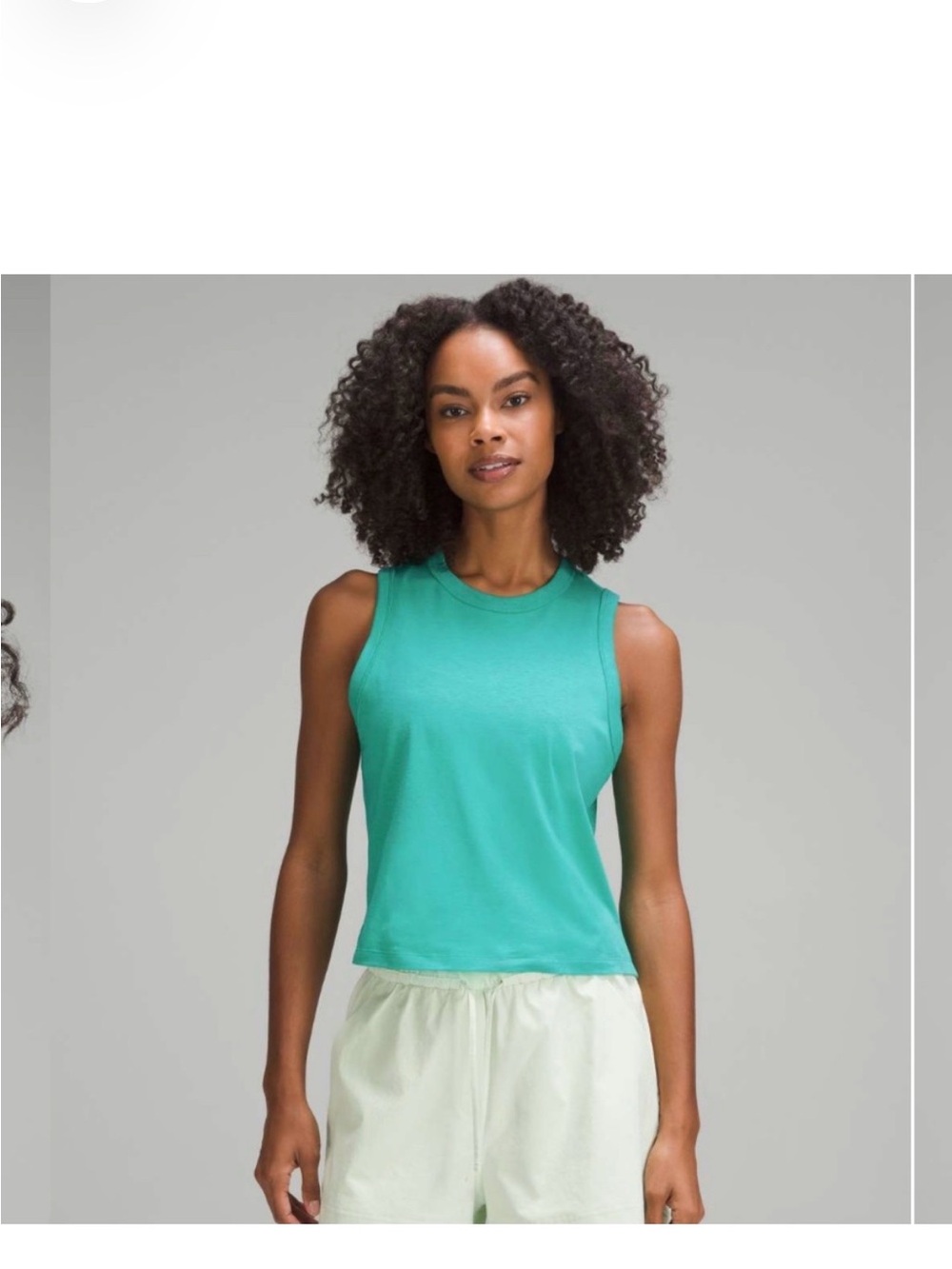 Lululemon Women’s Sleeveless Tank Top - Teal Green-Size 6
